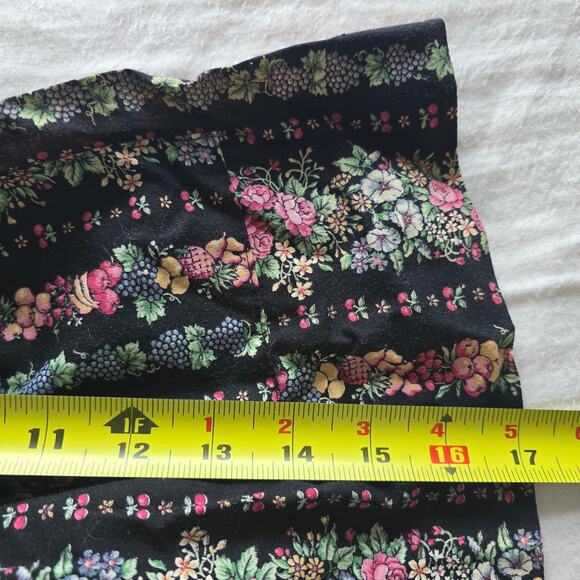 Vintage Kole Kole Girls Hawaiian Black Dress Floral & Fruit Print Size 2T USA - Picture 8 of 8